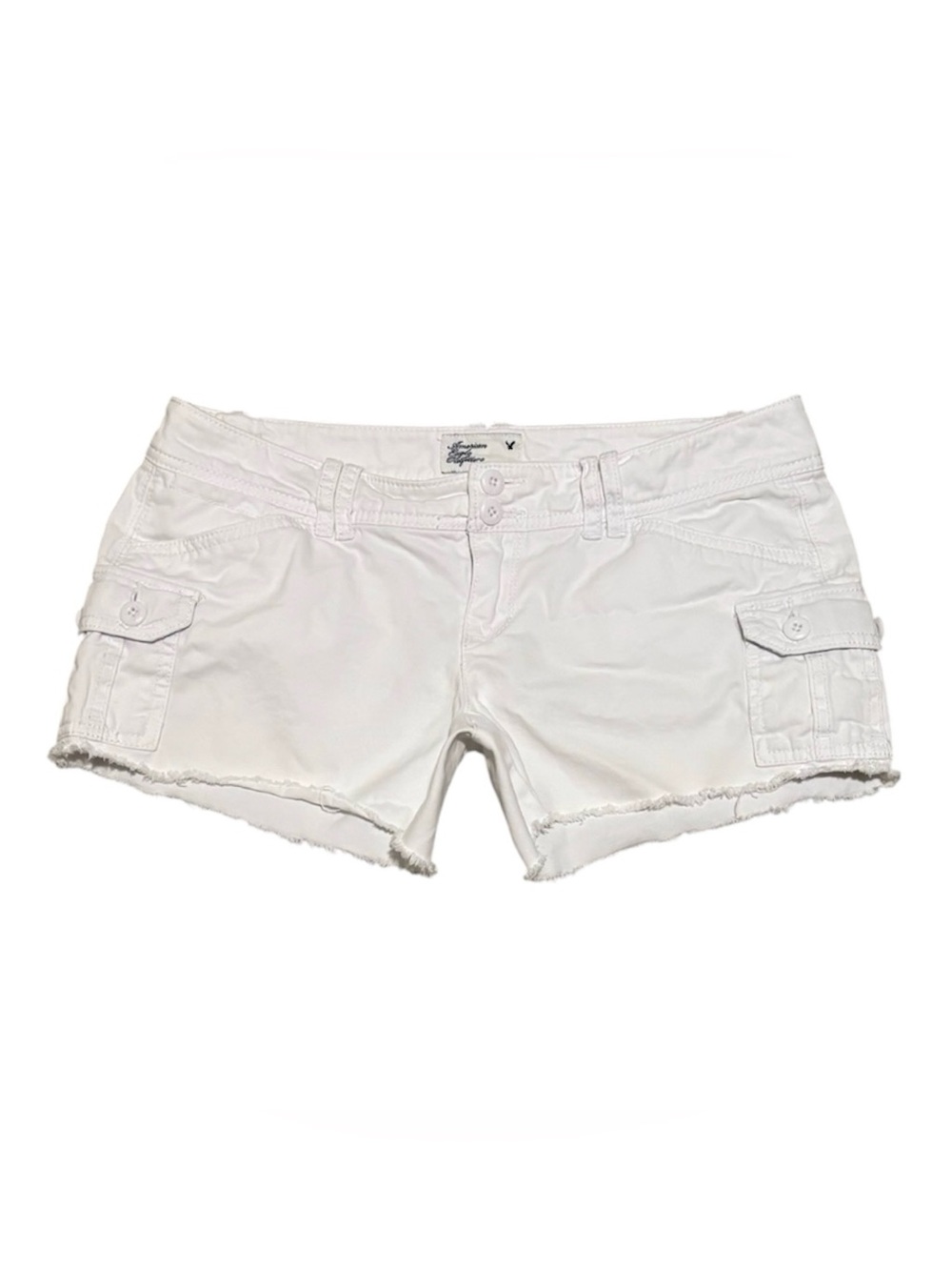 y2k American Eagle low rise white cargo shorts